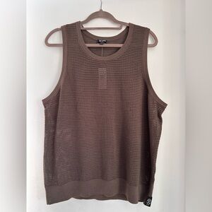 Todd Snyder Brown Sleeveless Mesh tank top
